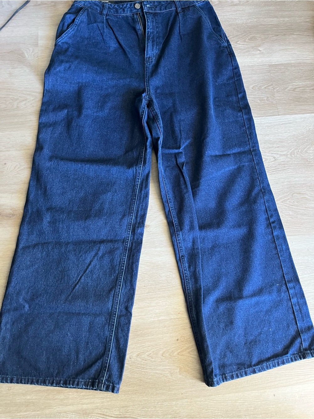 AFRM women's wide leg Jeans in Dark Blue Denim
